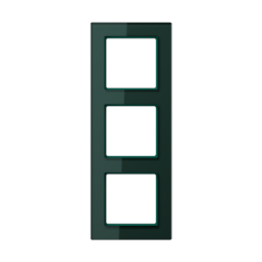 Рамка для вертикальной и горизонтальной установки, 3 поста, стекло Изумруд, Jung AC583GLSG