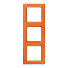 AS583BFO Рамка 3-кратная для вертикальной и горизонтальной установки; термопласт, оранжевая