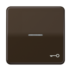 CD590KO5TBR Клавиша с окошком и символом ключ для выключателей с подсветкой; коричневая