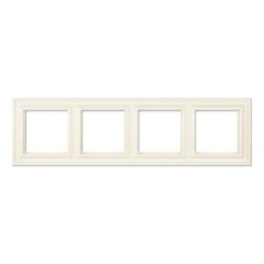 Рамка четверная Jung Eco Profi Deco, слоновая кость, EPD484