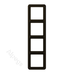 CD584BR Рамка для вертикальной и горизонтальной установки, 4-кратная; коричневая