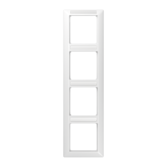 AS584BFINAWW Рамка 4-кратная вертикальная с полем для надписи белая