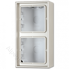 LSmetal Коробка 2-ная для накладного монтажа, стальн. ES2582A-L