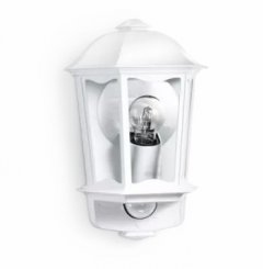L 190 S 644512 IP 44 white/clear светильник с датчиком движения настенный уличный  E27 1 х 60 Вт (накаливания) или LED 1 х от 5 Вт до 12 Вт