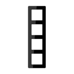 Jung A Flow - Рамка 4-ая, цвет черный AF584BFSW