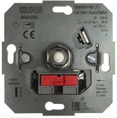 Jung Механизм светорегулятора 20-200 Вт/ВА, для LED 3-40 Вт, без подсветки 5544.03VEINS