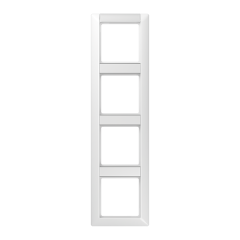 AS584NAWW Рамка 4-кратная с полем для надписи для горизонтальной и вертикальной установки; белая