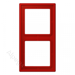 Jung Рамка на 2 поста, дюропласт Les Couleurs Le Corbusier, цвет rouge vermillon 31 LC982227