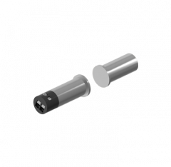 Магнито-контактный врезной датчик для дверей и окон, цвет хром