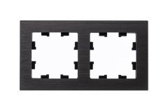 ATN312302 - AtlasDesign Nature Рамка на 2 поста, металл оникс