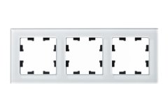 ATN320103 - AtlasDesign Nature Рамка на 3 поста, стекло белое