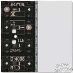 3092TSML KNX кнопочный модуль с подсвечиваемым полем для надписи универсальный 2 группы