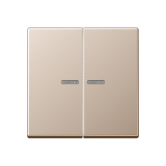 A595KO5CH A 500, Клавиша для сдвоенного выключателя с подсветкой, шампань