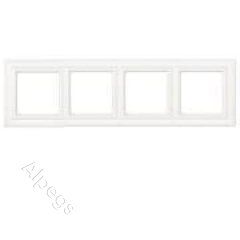 Рамка 4-поста; термопласт; белый матовый; Eco Deco, Jung EPD484WWM