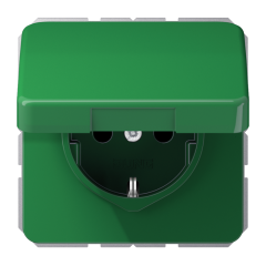 CD1520BFKLGN Штепсельная розетка SCHUKO 16A 250V  с защитой от влажности; зеленая