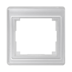 SL581SI Рамка для вертикальной и горизонтальной установки 1-кратная; серебро