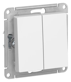 ATN001351 - AtlasDesign 2-клавишный ВЫКЛЮЧАТЕЛЬ, сх.5, 10АХ, механизм, ЛОТОС