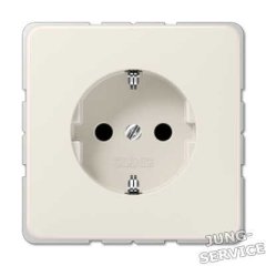 520ZKIBF Штепсельная розетка SCHUKO с защитой от детей 16A 250V ; слоновая кость