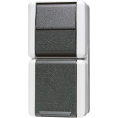 876W Комбинация - розетка универсальный выключатель; для накладного монтажа IP44