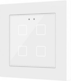 Выключатель сенсорный KNX Flat 55 X4, 4-кнопочный, цвет белый