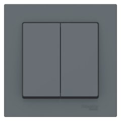 ATN000752 - AtlasDesign 2-клавишный ВЫКЛЮЧАТЕЛЬ, схема 5, 10АХ, в сборе, ГРИФЕЛЬ