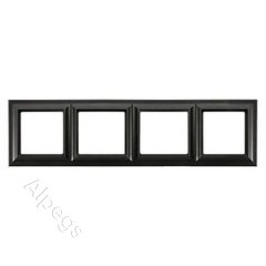 Рамка 4-поста, термопласт, черный матовый, Eco Deco EPD484SWM
