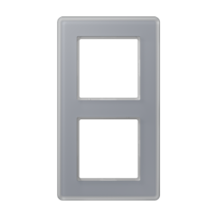 A VIVA Рамка 2-ная, стекло цвет серый, Jung AV582GLMKG