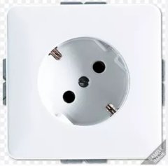 CD521-45NWW Штепсельная розетка SCHUKO 16А 250V  с углом наклона 45°; белая