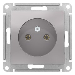 ATN000341 - AtlasDesign РОЗЕТКА без заземления, 16А, механизм, АЛЮМИНИЙ