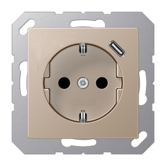 Розетка 2К+З 16А 250В~, с разъемом USB Typ C, Jung A1520-18CCH