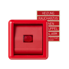 860WGLRT Крышка со стеклом – красная клавиша и красное окошко