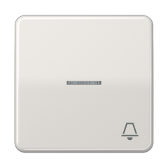 CD590KO5KLG Клавиша с окошком и символом звонок для выключателей с подсветкой; светло-серая