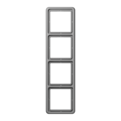 CD584WUGR Рамка для вертикальной и горизонтальной установки ударопрочная, 4-кратная; серая