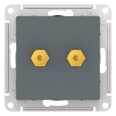 ATN000787 - AtlasDesign АУДИОРОЗЕТКА двухместная, ГРИФЕЛЬ