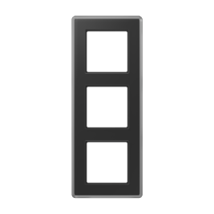 A VIVA Рамка 3-ная, стекло черный, Jung AV583GLMSW