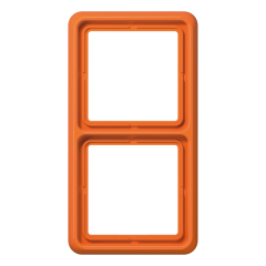 CD582WUO Рамка для вертикальной и горизонтальной установки ударопрочная, 2-кратная; оранжевая