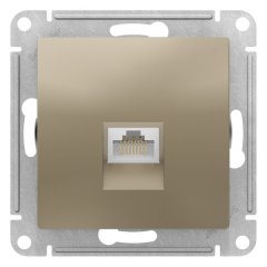 ATN000586 - AtlasDesign РОЗЕТКА компьютерная RJ45, категория 6A, механизм, ШАМПАНЬ