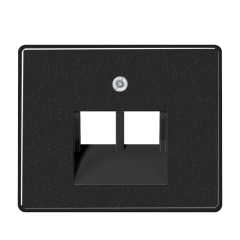 SL569-2UASW Крышка для сдвоенной телефонной и компьютерной розетоки UAE; черная