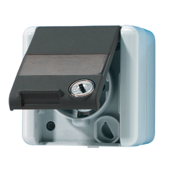 820NAWSL Штепсельная розетка SCHUKO с замочным механизмом для накладного монтажа IP44