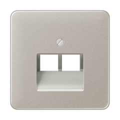 CD569-2UAPT Крышка для сдвоенной телефонной и компьютерной розетки UAE; платина