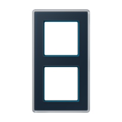 A VIVA Рамка 2-ная, стекло цвет Синий, Jung AV582GLMNB