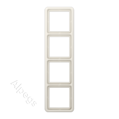 CD584W Рамка для вертикальной и горизонтальной установки, 4-кратная; слоновая кость