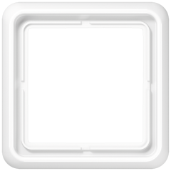 CD581WUWW Рамка для вертикальной и горизонтальной установки ударопрочная, однократная; белая