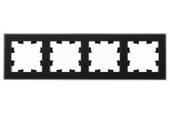 ATN331004 - AtlasDesign Nature Рамка на 4 поста, стекло черное матовое