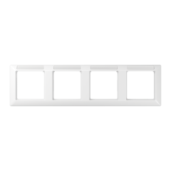 AS5840BFINAWW Рамка 4-кратная горизонтальная с полем для надписи белая
