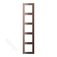 AC585GLMO A creation, Рамка 5постов, стекло мокко