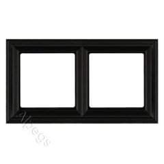 Рамка 2-поста, термопласт, черный матовый, Eco Deco EPD482SWM