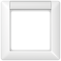 AS581NAWW Рамка 1-кратная для вертикальной и горизонтальной установки с полем для надписи; белая