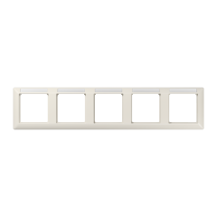 AS5850BFINA Рамка 5-кратная горизонтальная с полем для надписи слоновая кость