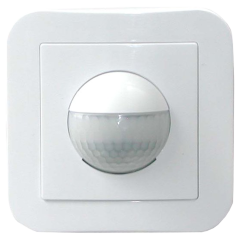 Indoor 180-M-2C-FM, с рамкой, датчик присутствия настенный 180° с акустическим сенсором с доп. каналом (HVAC) B.E.G.